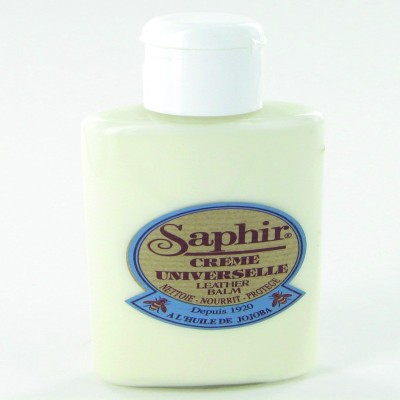 Saphir® effen crème glad leer